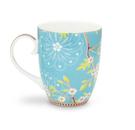 Pip Studio Floral mok groot early bird blauw