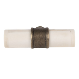 Knop Q85 messing met parelmoer