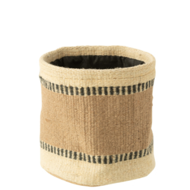 Plantzak jute brede streep