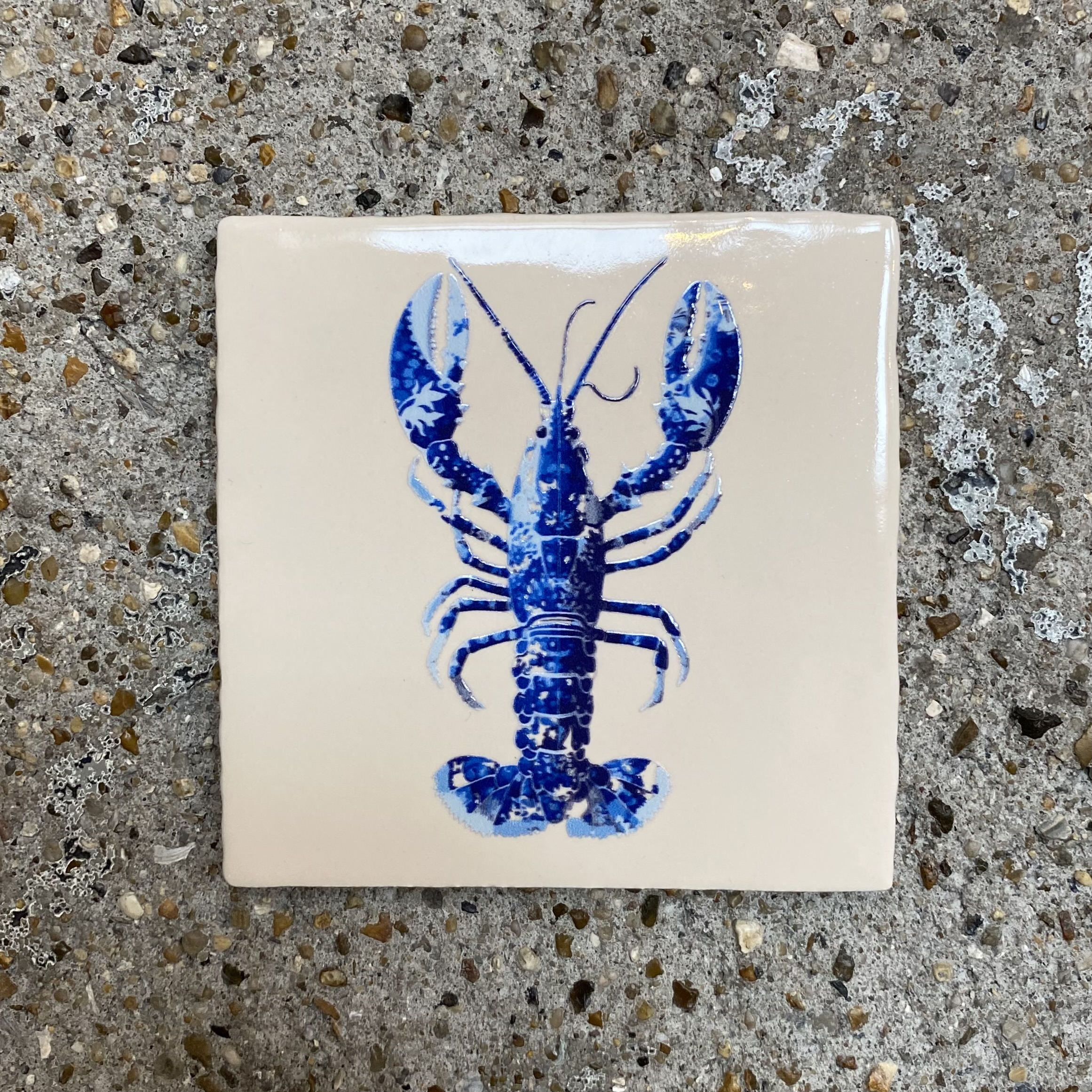 Tegeltje Delfts blauw kreeft