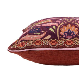 Kussen jacquard paars/roze