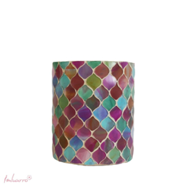 Windlicht mozaïek multicolor