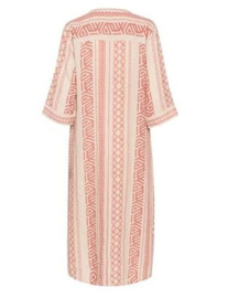 Cream jurk Bellis rood