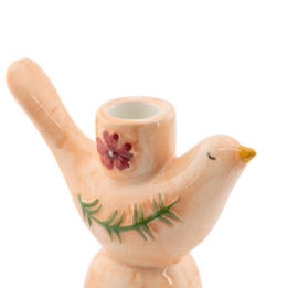 Kandelaar keramiek vogeltje