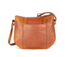 Handtas mini gesp cognac