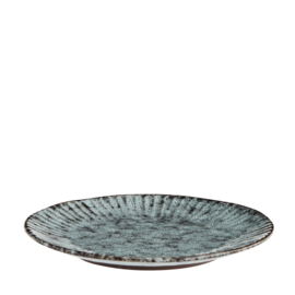 Bordje aardewerk groen/zwart