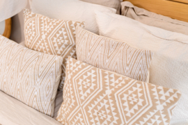 Kussen beige ruit