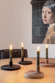 Kandelaar hout rond