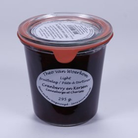 Suikervrije cranberry en kersen jam