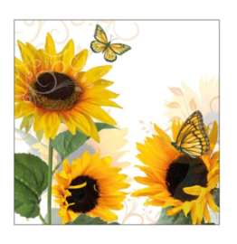 Ambiente servet sunflower 25 x 25 cm