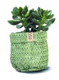 SIZO Knitted Paper Bag- Olijf groen
