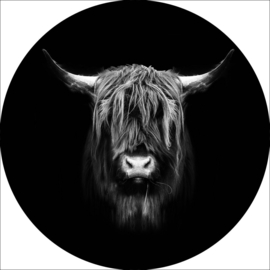 GLASSCHILDERIJ Ø40CM BUFFEL ''ZWART''