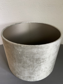 Cilinder lampenkap velvet, kleur gemstone zilver ( 25 x 18 )