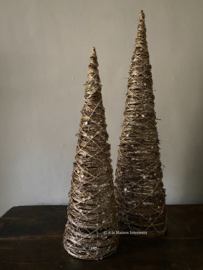 Kerstboom glitter met verlichting, maat M