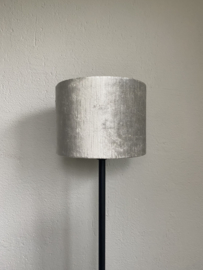 Cilinder lampenkap velvet, kleur gemstone zilver ( 20 x 15 )