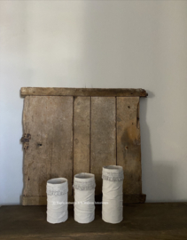 Windlichten met covers, set van 3, kleur warm grijs