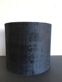 Cilinderkap lampenkap velvet, kleur Zwart-Mêlee