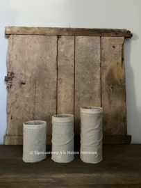 Windlichten met covers, set van 3, kleur klei