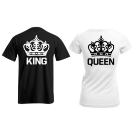 T-shirt King & Queen + Kroon (Black & White)