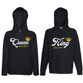 Hoodie King & Queen since + Kroon