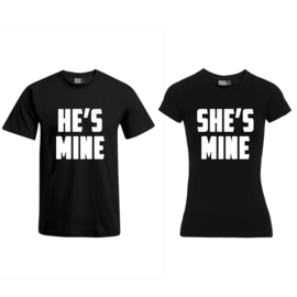 T-shirt He's Mine & She's mine