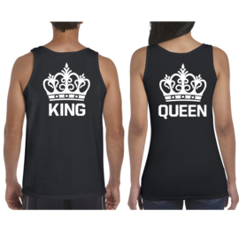 Tanktop King & Queen + Kroon