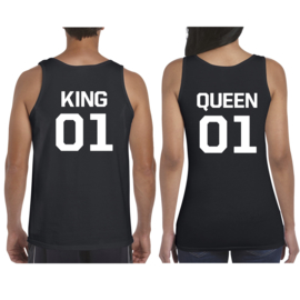 Tanktop King & Queen + rugnummer