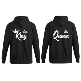 Hoodie Her King & His Queen + Kroontje