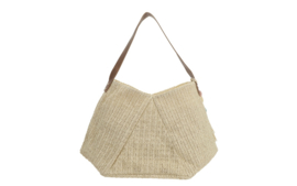 Sorrento geweven hobo schoudertas met bagcharm
