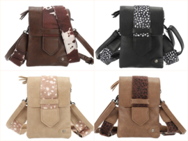 Metz crossbody telefoontasje met twee banden en print