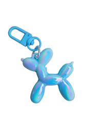 Sleutelhanger ballonhondje parelmoerglans