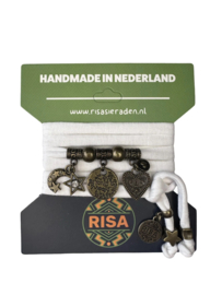 Risa wikkelarmband bronskleurige bedels