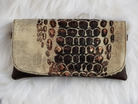 Clutch /schoudertas naturel