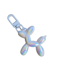 Sleutelhanger ballonhondje parelmoerglans
