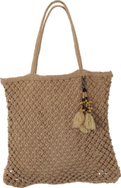 Shopper/strandtas Ibiza zwart of beige