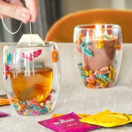 Sojakaars in Theeglas "LIve life..."