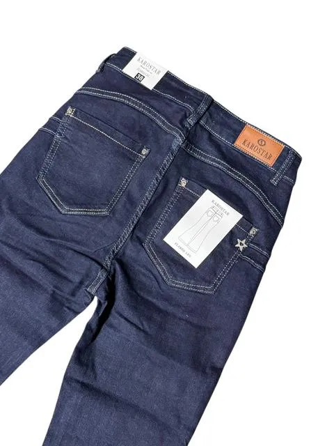 Karostar Flared Jeans  donkerblauw