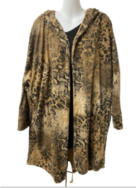 Vest panterprint beige of camel