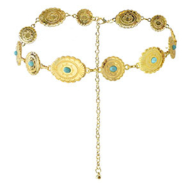 Bohemian heupketting turquoise dames statement accessoire