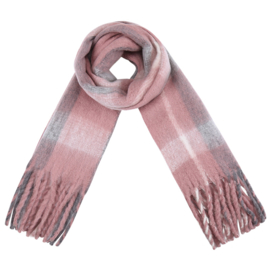 Sjaal Blokken roze