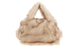 Reno shopper naturel – langharig faux fur