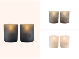 Uyuni LED-kaars in glas (set van 2) 6 cm x 7 cm