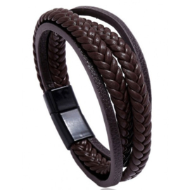 Herenarmband met zwartkleurige sluiting