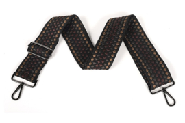 Schouderband Dot (beige, zilver en zwart)