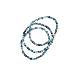 3 Armbanden met natuursteen (turkoois)  of turkoois/zwart