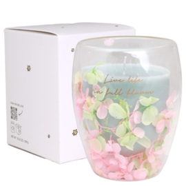 Sojakaars in Theeglas "LIve life..."