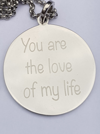 IXXXI hanger "you are the love..."zilver