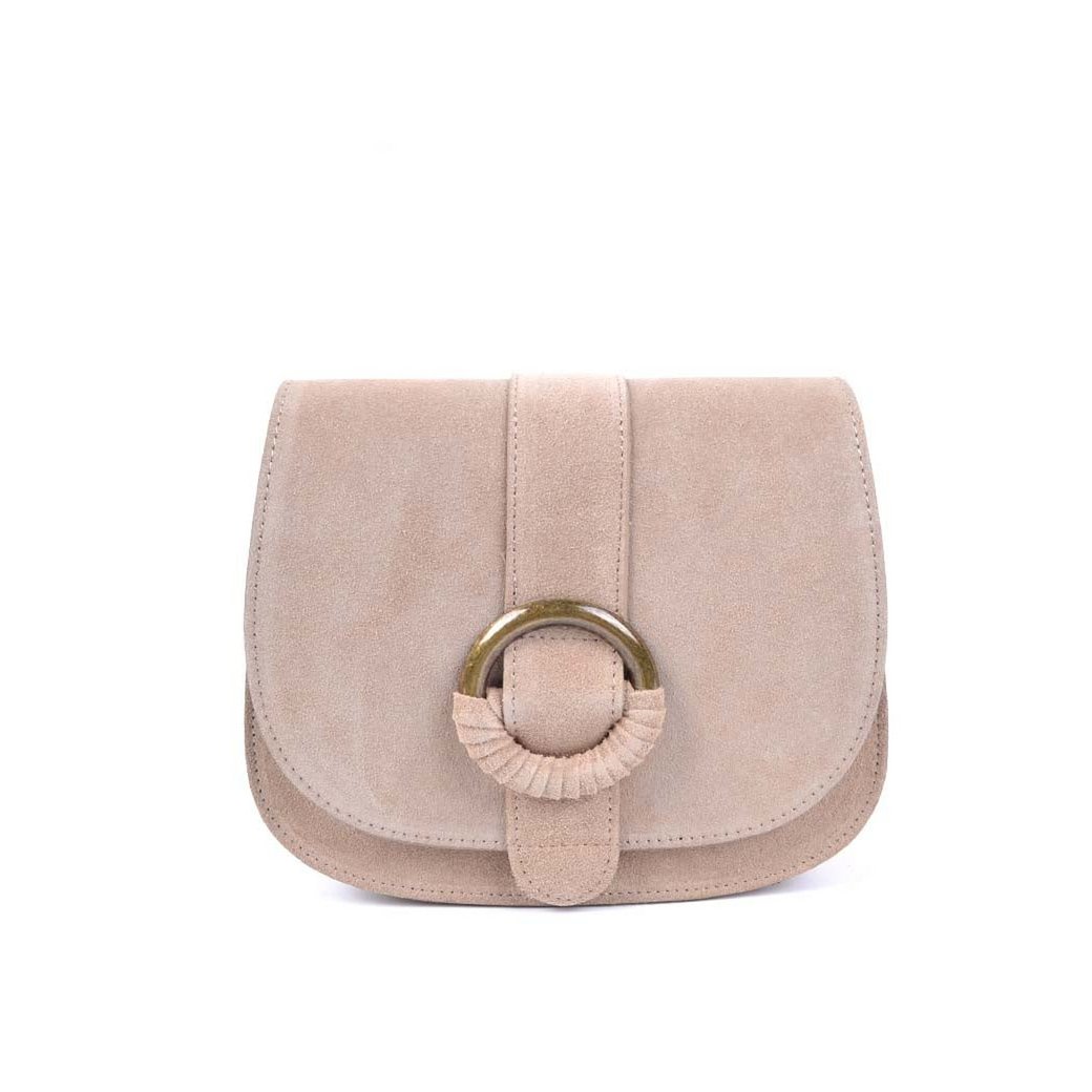 Suede handtas Beige