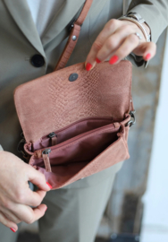 Qoss suede tas Yett Bruin