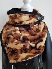 Sjaal Fur camo camel